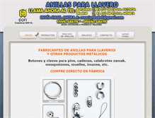Tablet Screenshot of anillasdellaveros.com